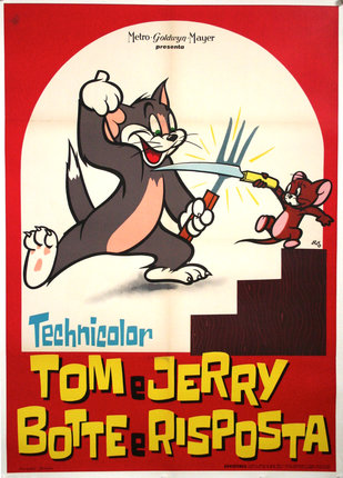 a poster of a cat and mouse