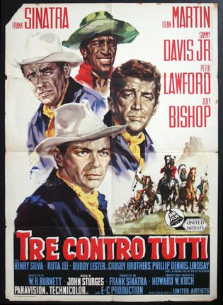 a movie poster of men wearing cowboy hats