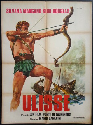 a poster of a man shooting a bow and arrow