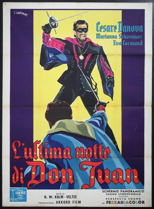 a movie poster with a man in a mask holding a sword