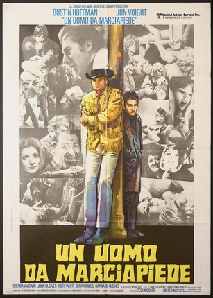 a movie poster of a man leaning on a cross