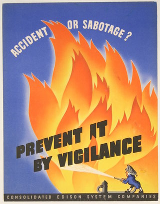 a poster with a person on fire