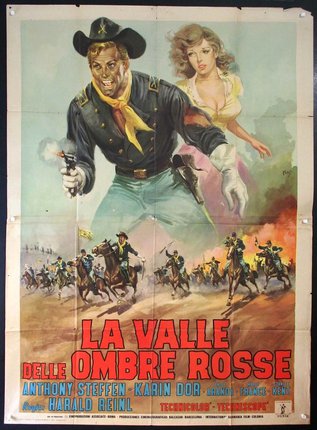 a movie poster of a cowboy and a woman