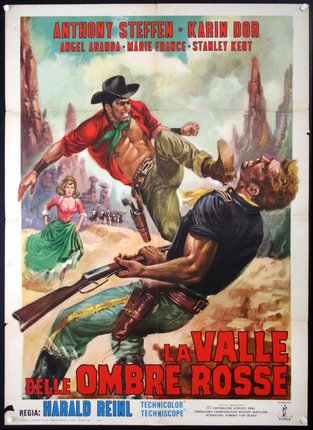 a movie poster of a man kicking a man