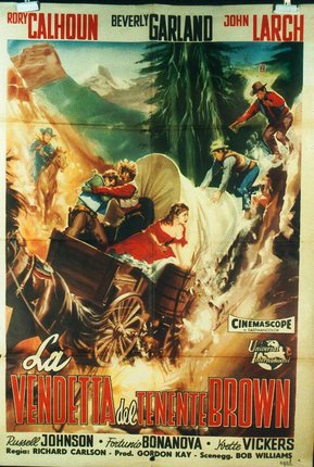 a movie poster with people riding a wagon