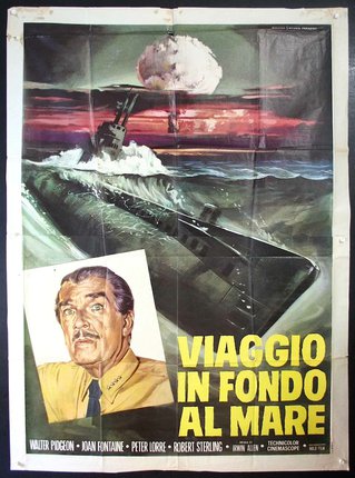 a movie poster of a man and a submarine
