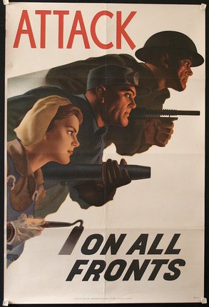 a poster of a group of people holding guns