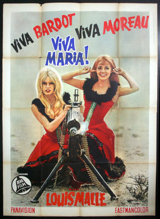 a poster of two women in red dresses