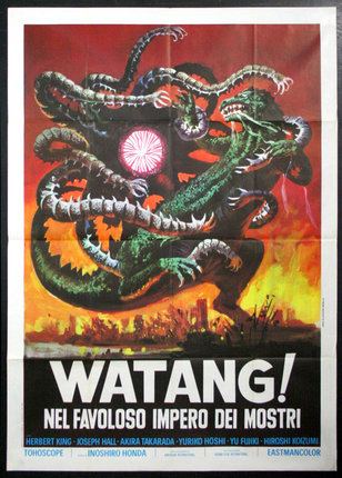 a poster of a monster fighting with tentacles