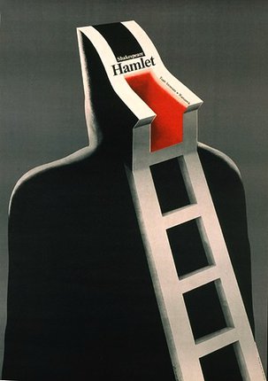 a poster of a man with a ladder
