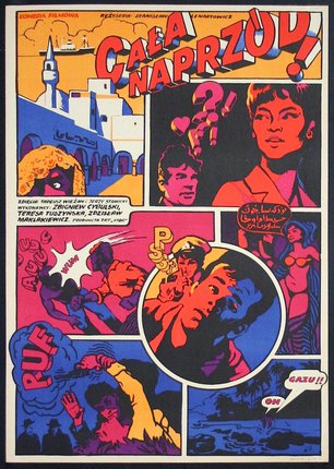 a comic book page with different images