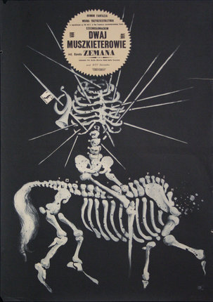 a poster with a skeleton on it