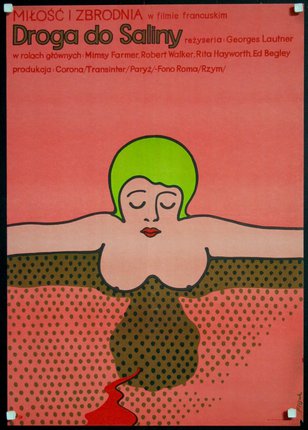 a poster of a woman with green hair