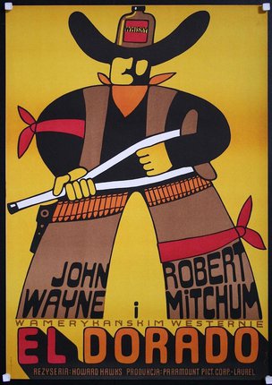 a poster of a cowboy holding a gun