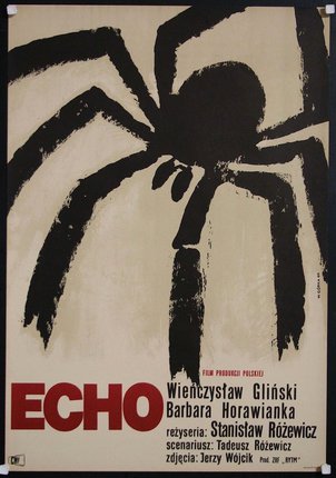 a poster with a spider