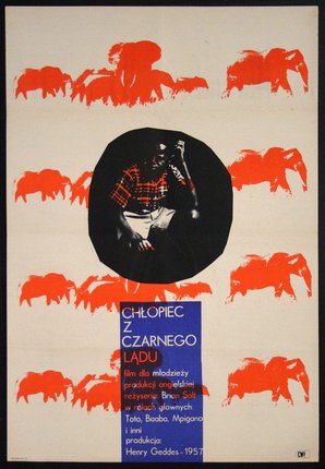 a poster of a man with an elephant