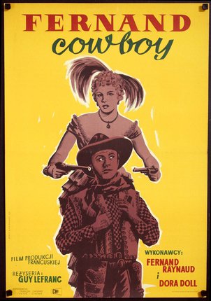 a poster of a cowboy and a woman holding guns