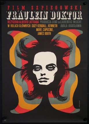 a poster of a woman with a long hair
