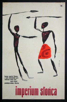 a poster with two figures