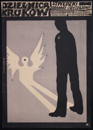a poster of a man and a bird