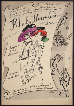 a poster with a couple of women in hats