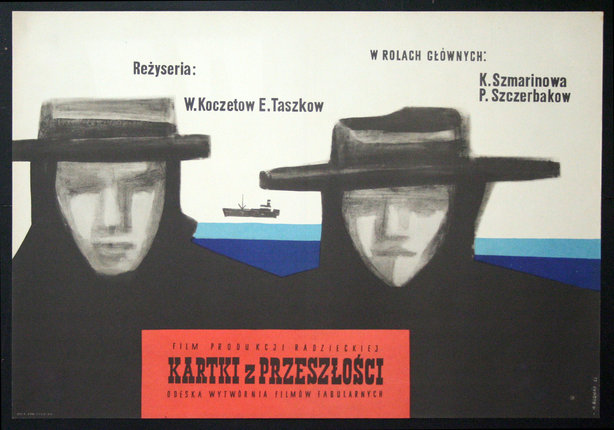 a poster with a couple of men wearing hats