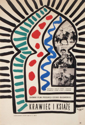 a poster with images of people riding horses
