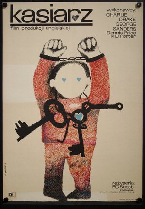 a poster of a child with keys
