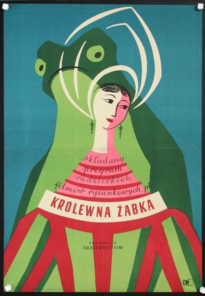 a poster of a woman in a green dress