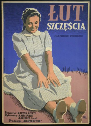 a poster of a woman sitting on a blanket