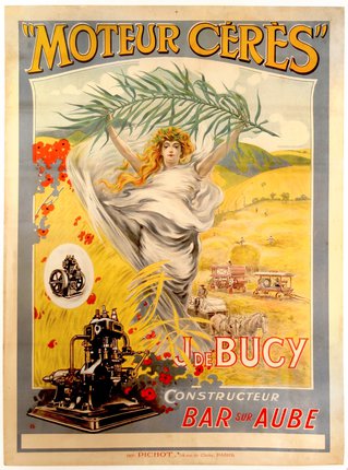 a poster of a woman holding a plant