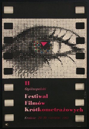 a poster with a eye and text