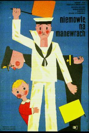 a poster of a sailor with many arms raised