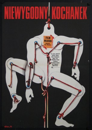 a poster of a man with a diagram of the body