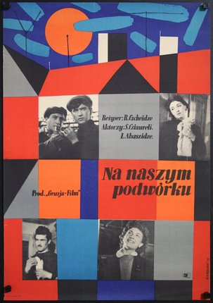a poster with different colors and images