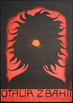 a poster with a silhouette of a woman