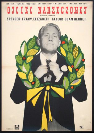 a poster of a man with a wreath