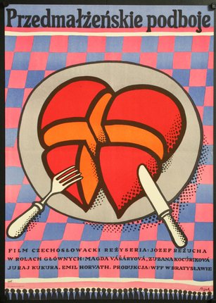 a poster of a heart shaped pie