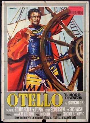 a poster of a man holding a steering wheel