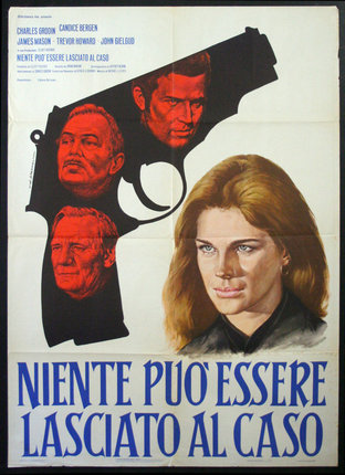 a movie poster with a gun and a woman