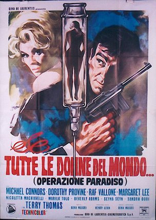 a poster of a man and a woman holding a gun