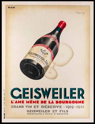 a poster of a wine bottle