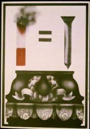 a poster of a nail and a hammer