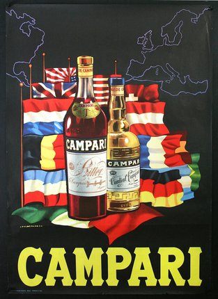 a poster of a liquor bottle