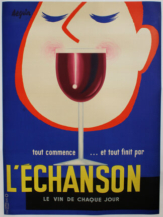 a poster of a wine glass
