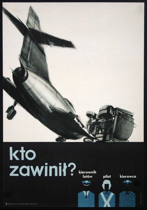 a poster with a plane and a trailer