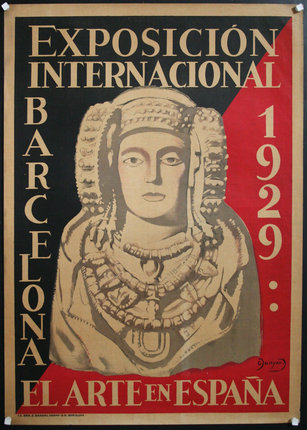 a poster of a woman wearing a headdress