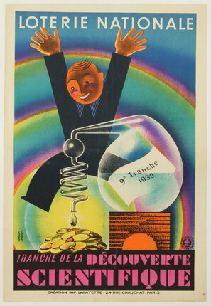 a poster of a man pouring water into a jar