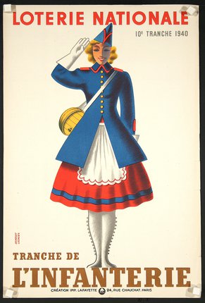 a poster of a woman in uniform saluting