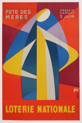 a poster of an abstract female shape